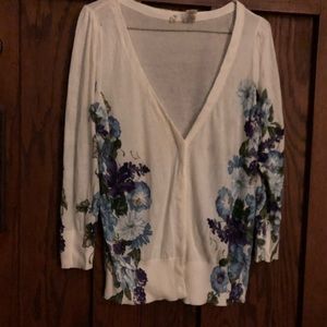 Anthropologie floral cardigan
